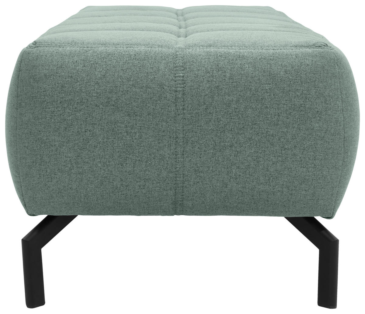 HOCKER Webstoff Hellblau  - Schwarz/Hellblau, Design, Textil/Metall (153/45/62cm) - MID.YOU
