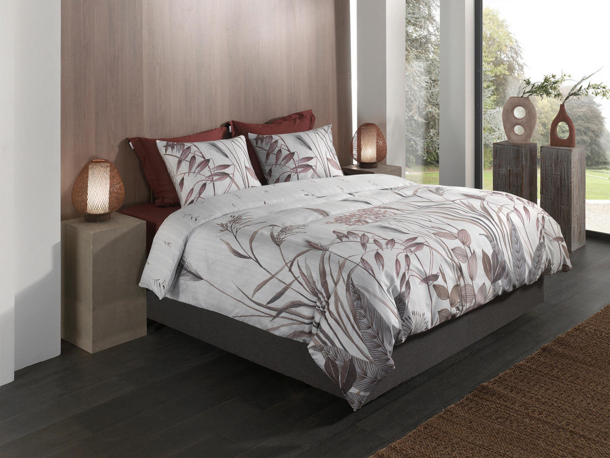 BETTWÄSCHE Elvira Makosatin 155/220 cm  - Naturfarben, Basics, Textil (155/220cm)