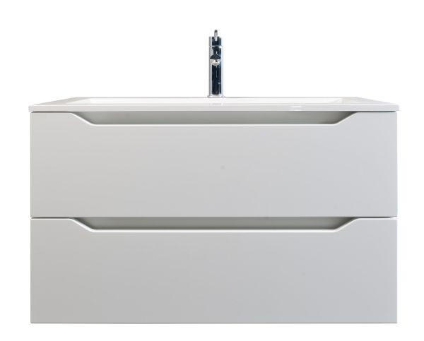 KOMBINOVANI UGRADNI UMIVAONIK  bela  - bela, Dizajnerski, pločasti materijal/keramika (70/60/46cm) - Xora