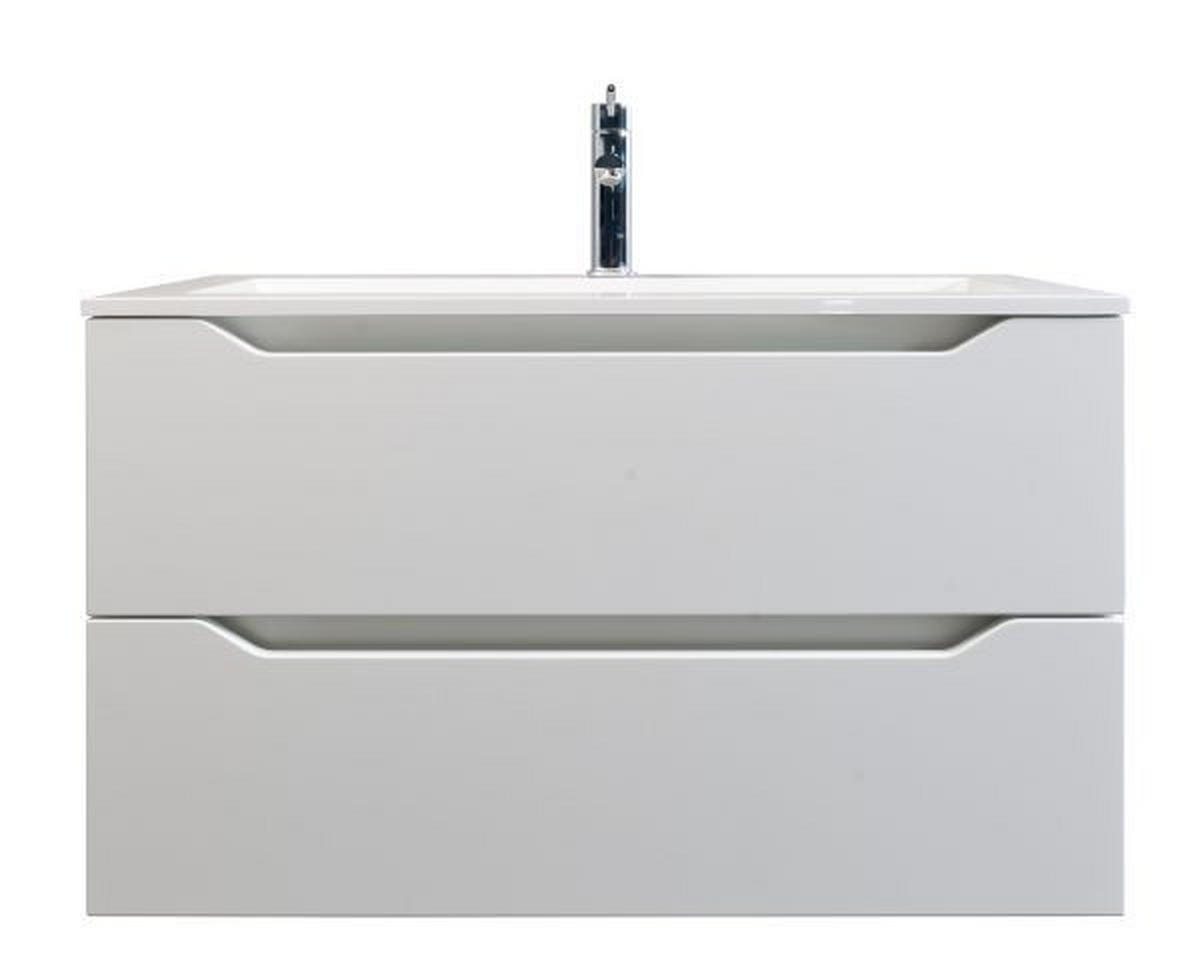 KOMBINOVANI UGRADNI UMIVAONIK  bela  - bela, Dizajnerski, pločasti materijal/keramika (70/60/46cm) - Xora
