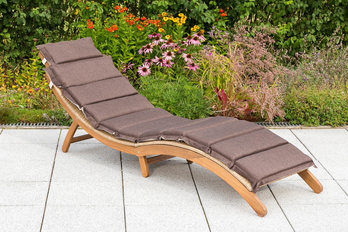 GARTENLIEGE 183/60/54 cm Akazie  - Naturfarben, MODERN, Holz/Kunststoff (183/60/54cm) - Gardenson
