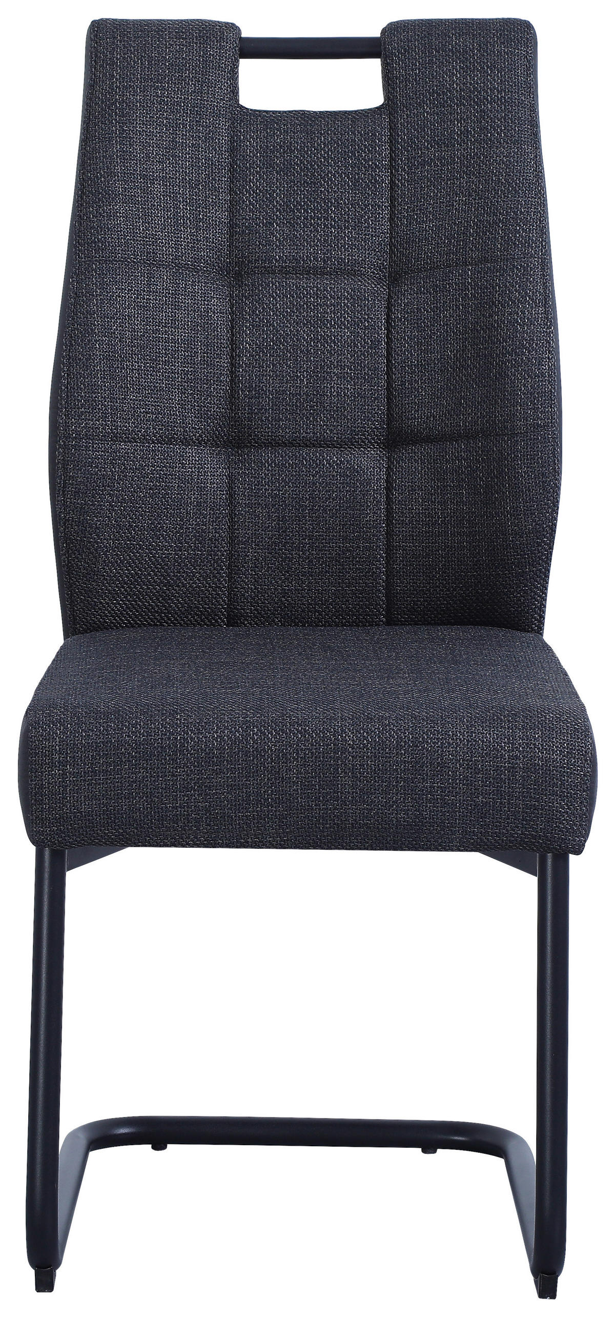 STOLIČKA S PRUŽNÝM PODNOŽÍM, mikrovlákno, čierna, tmavosivá - čierna/tmavosivá, Modern, kov/textil (45/97/59cm) - Cantus