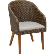 GARTENSESSEL - Braun/Grau, Design, Holz/Kunststoff (63/54/84cm) - AMATIO