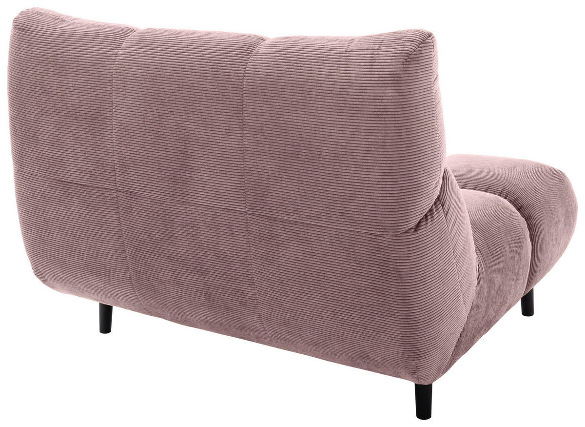 SESSEL in Feincord Altrosa  - Schwarz/Altrosa, Design, Holz/Textil (112/85/108cm) - Pure Home Lifestyle