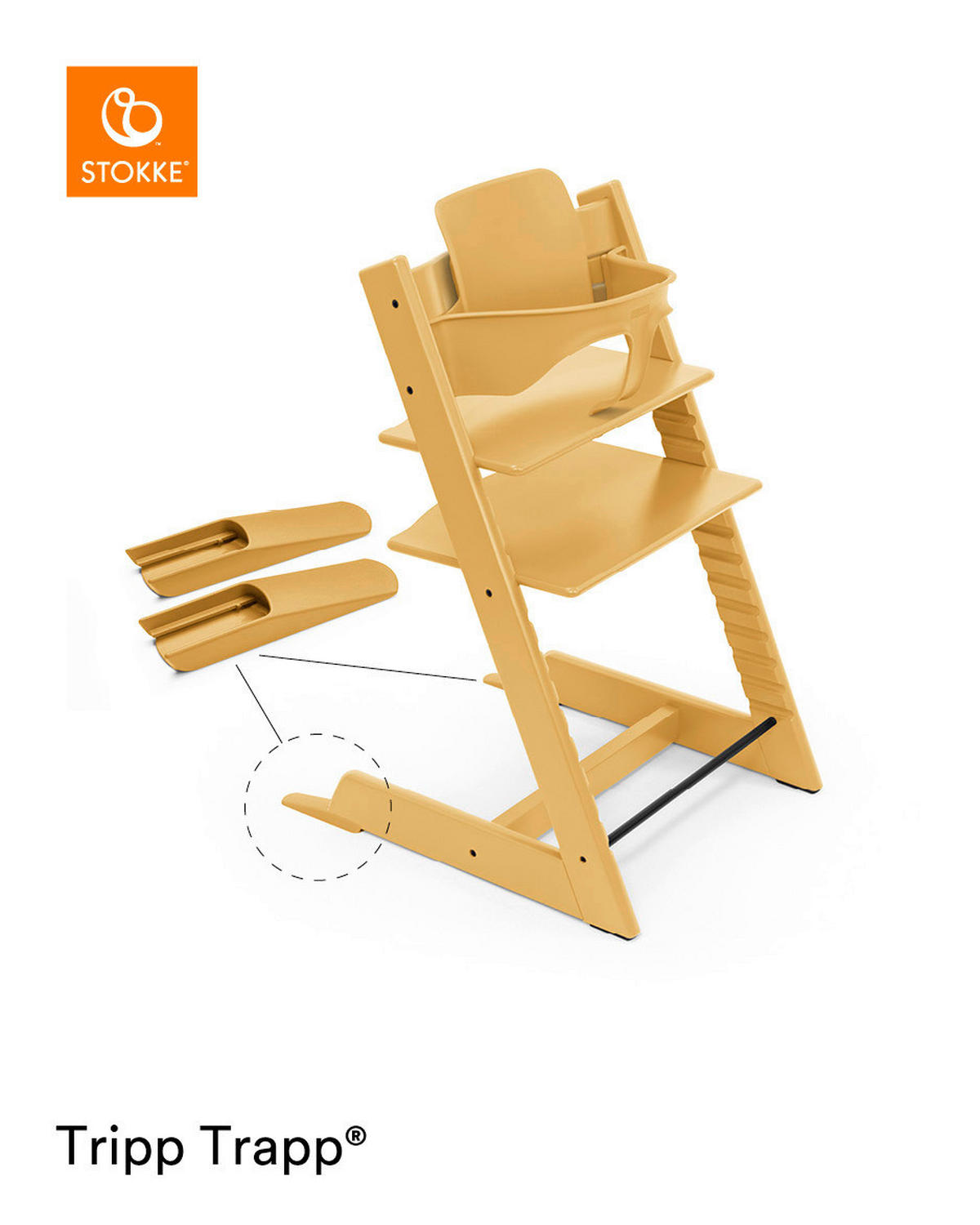 HOCHSTUHLBÜGEL Tripp Trapp  - Hellgelb, Basics, Kunststoff (43/19/22cm) - Stokke