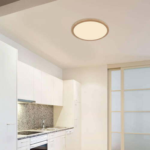 LED-TAKLAMPA 24 W 42/2,5 cm  - vit/opal, Natur, plast (42/2,5cm) - Globo