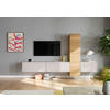 WOHNWAND  in Hellgrau  282/160/37 cm  - Eichefarben/Hellgrau, Design, Holzwerkstoff (282/160/37cm) - Celina Home