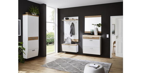 GARDEROBE 5-teilig in 290/200/32 cm - Eichefarben/Weiß, Design, Holz/Holzwerkstoff (290/200/32cm) - Dieter Knoll