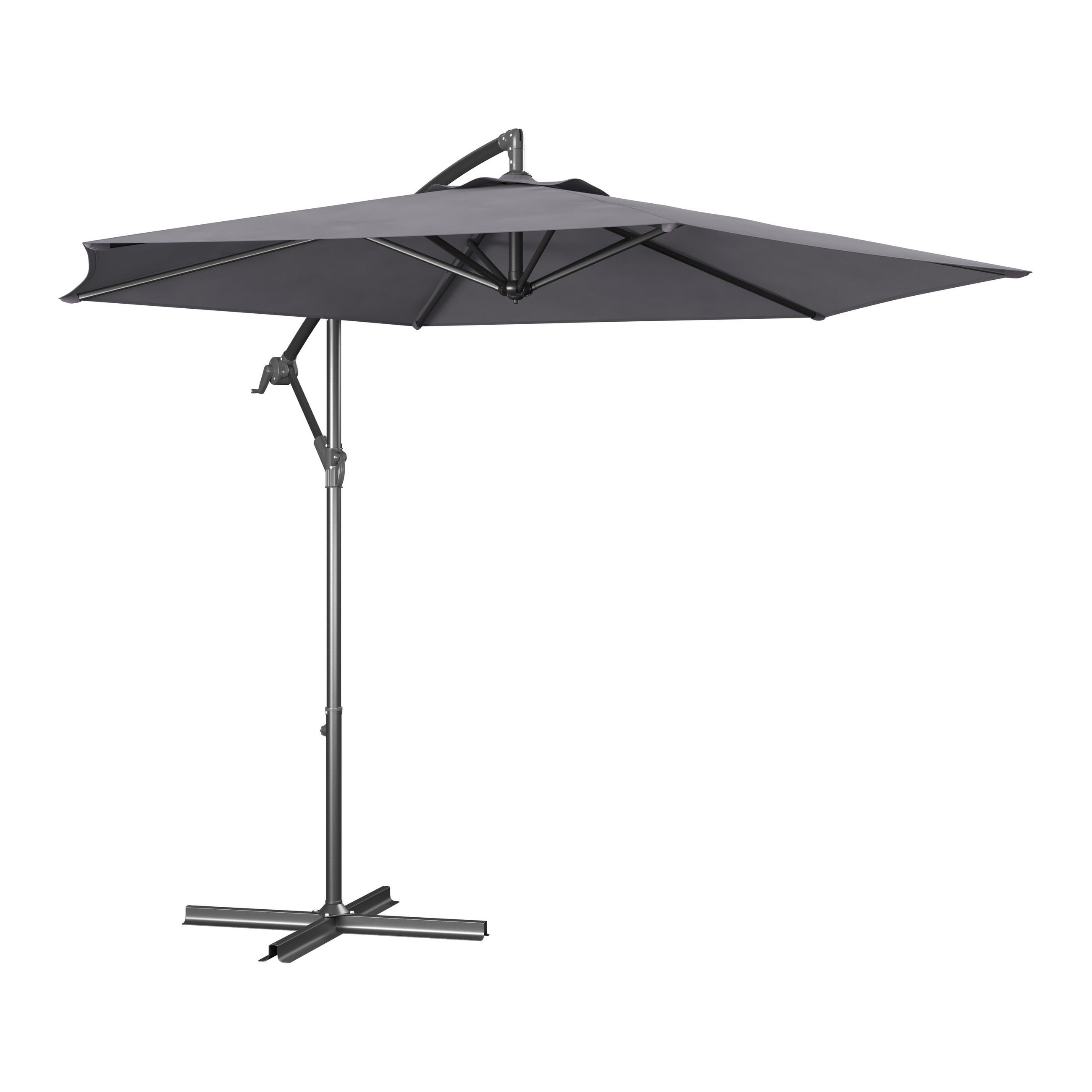 SONNENSCHIRM 300 cm Dunkelgrau  - Dunkelgrau, Trend, Textil/Metall (300cm) - Ambia Garden