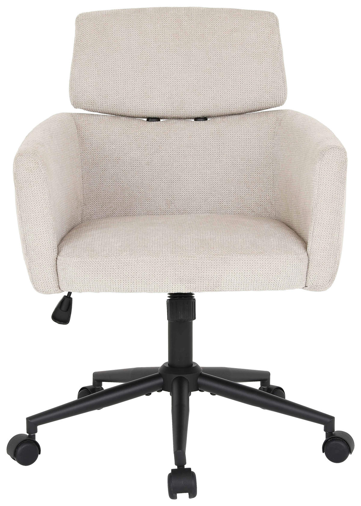 DREHSTUHL Mikrofaser  - Beige/Schwarz, MODERN, Holz/Kunststoff (62/92/100/63cm) - MID.YOU