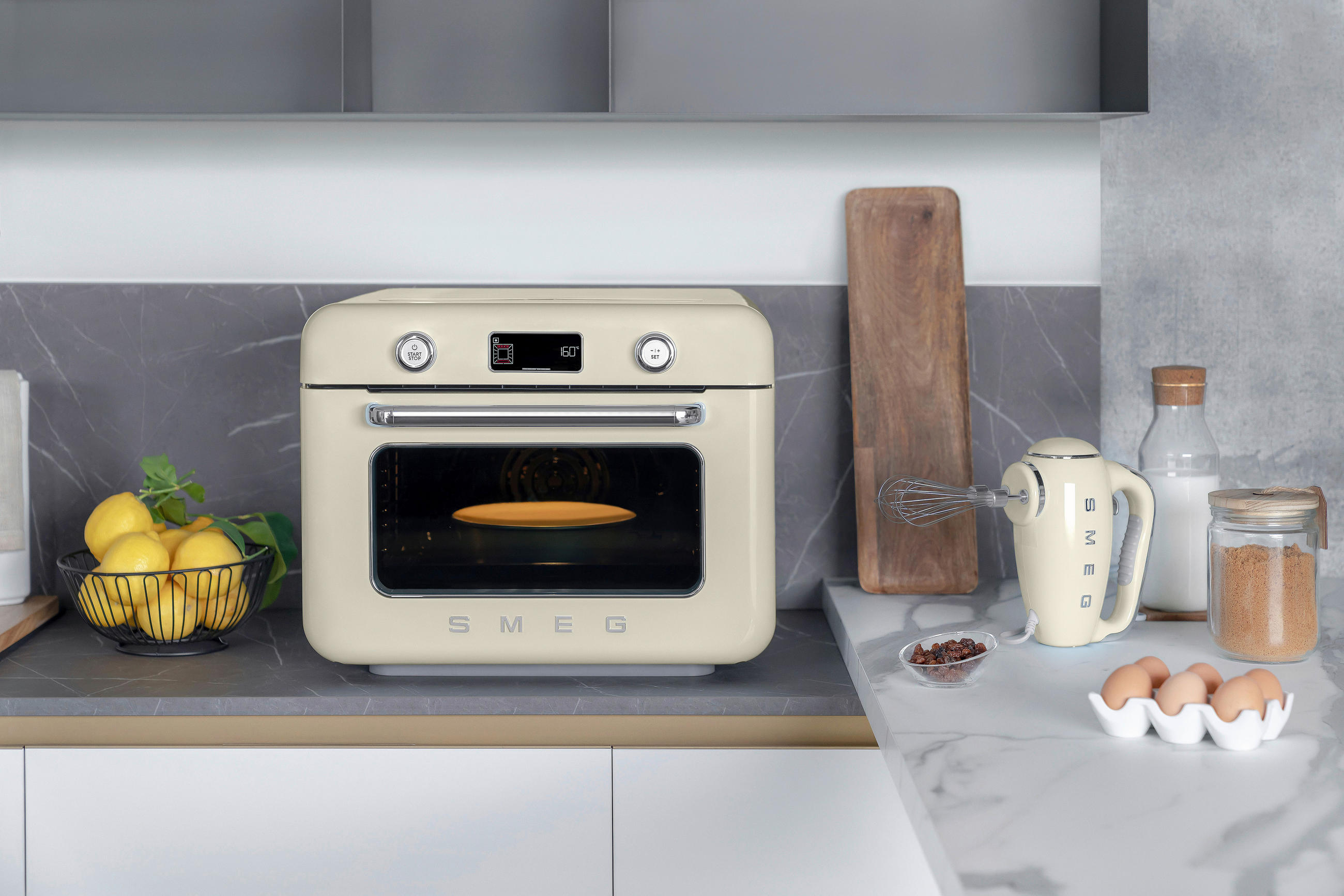 MINIBACKOFEN 50´s Style  - Creme, Basics, Metall (50/40/51cm) - SMEG