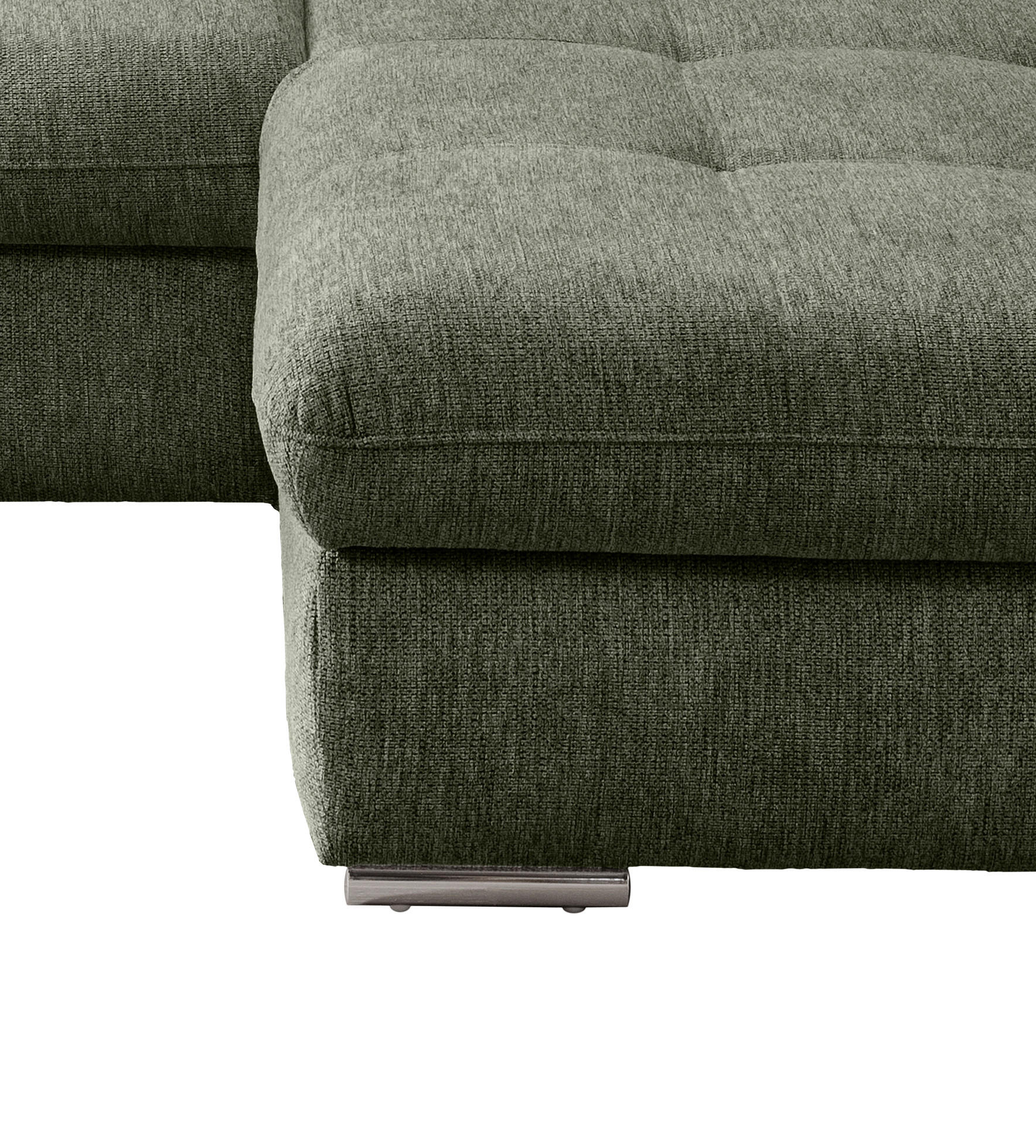 Thumbnail - Livetastic Ecksofa, Dunkelgrün, Textil, Uni, 4-Sitzer, Füllung: Schaumstoff, Ottomane rechts, L-Form, 300x196 cm, Made i...