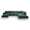 ECKSOFA TORONTO Smaragdgrün Cord  - Smaragdgrün/Schwarz, Basics, Textil/Metall (202/361cm) - MID.YOU