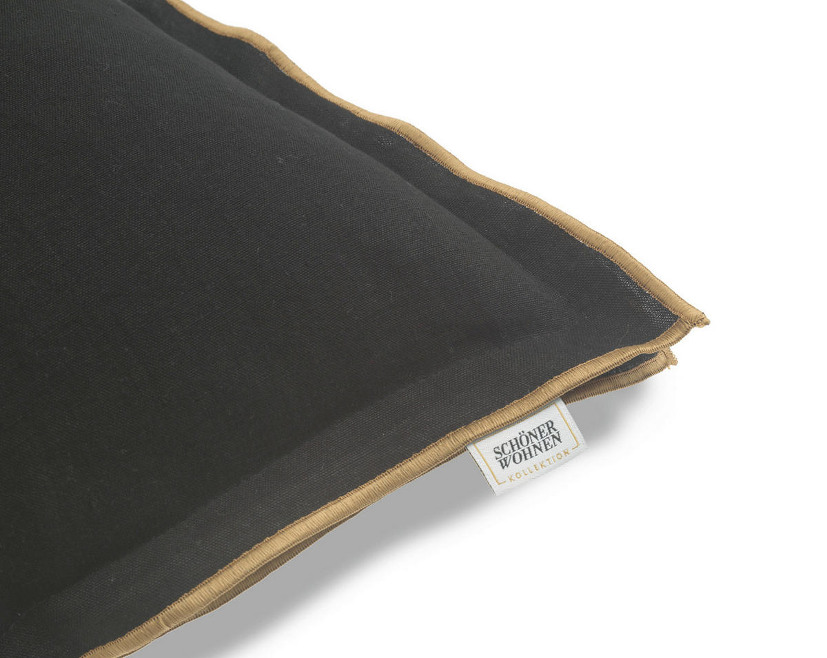 KISSENHÜLLE SW-LOOK 38/38 cm  - Schwarz, Basics, Textil (38/38cm) - Schöner Wohnen