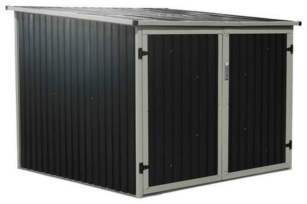 FAHRRADGARAGE 203/158/200 cm  - Anthrazit, Basics, Metall (203/158/200cm) - Ambia Garden