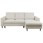 ECKSOFA in Struktur Beige  - Beige/Schwarz, MODERN, Holz/Kunststoff (230/145cm) - Carryhome