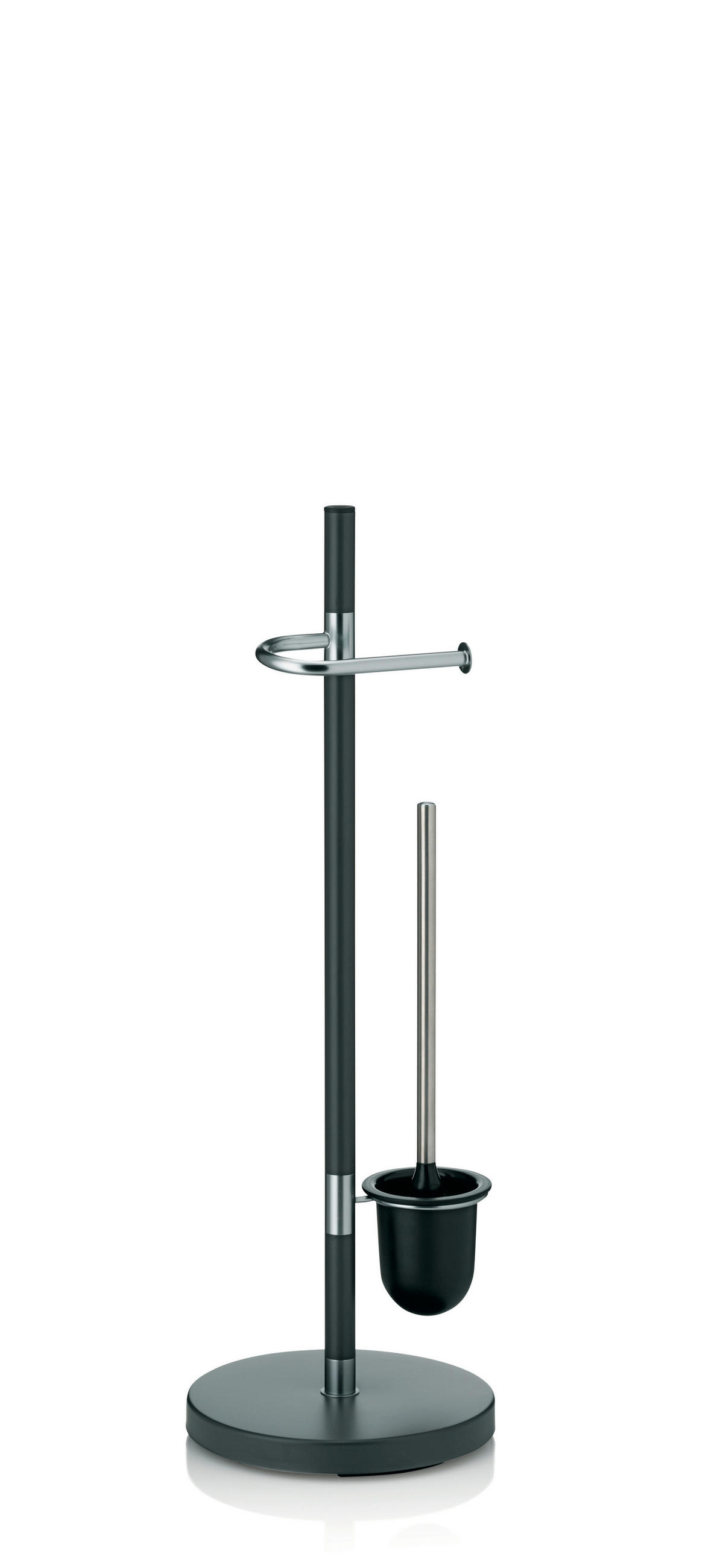 WC GARNITURA S ŠČETKO SINERIO - antracit, Design, kovina (25/76,5cm) - Kela