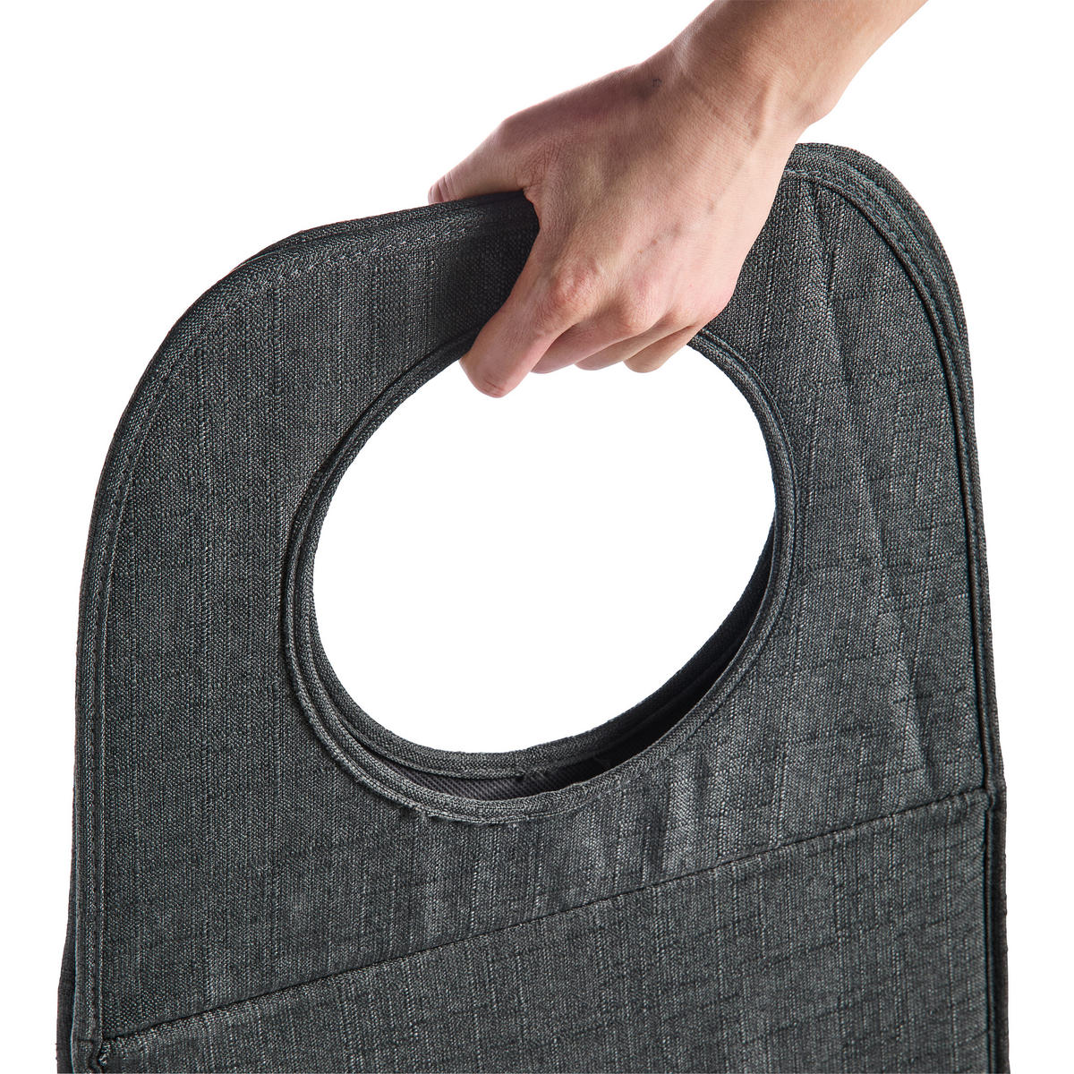 WÄSCHEKORB - Dunkelgrau, Basics, Textil (40/63/30cm) - Ambia Home