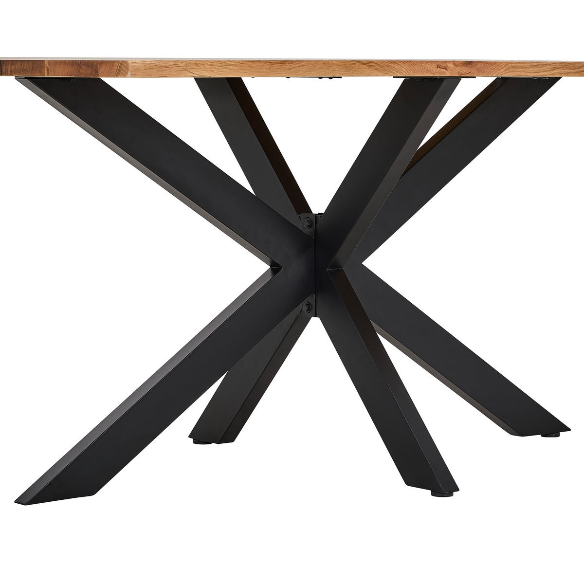 ESSTISCH in Holz, Metall 140/80/76 cm  - Eichefarben/Schwarz, LIFESTYLE, Holz/Metall (140/80/76cm) - Linea Natura