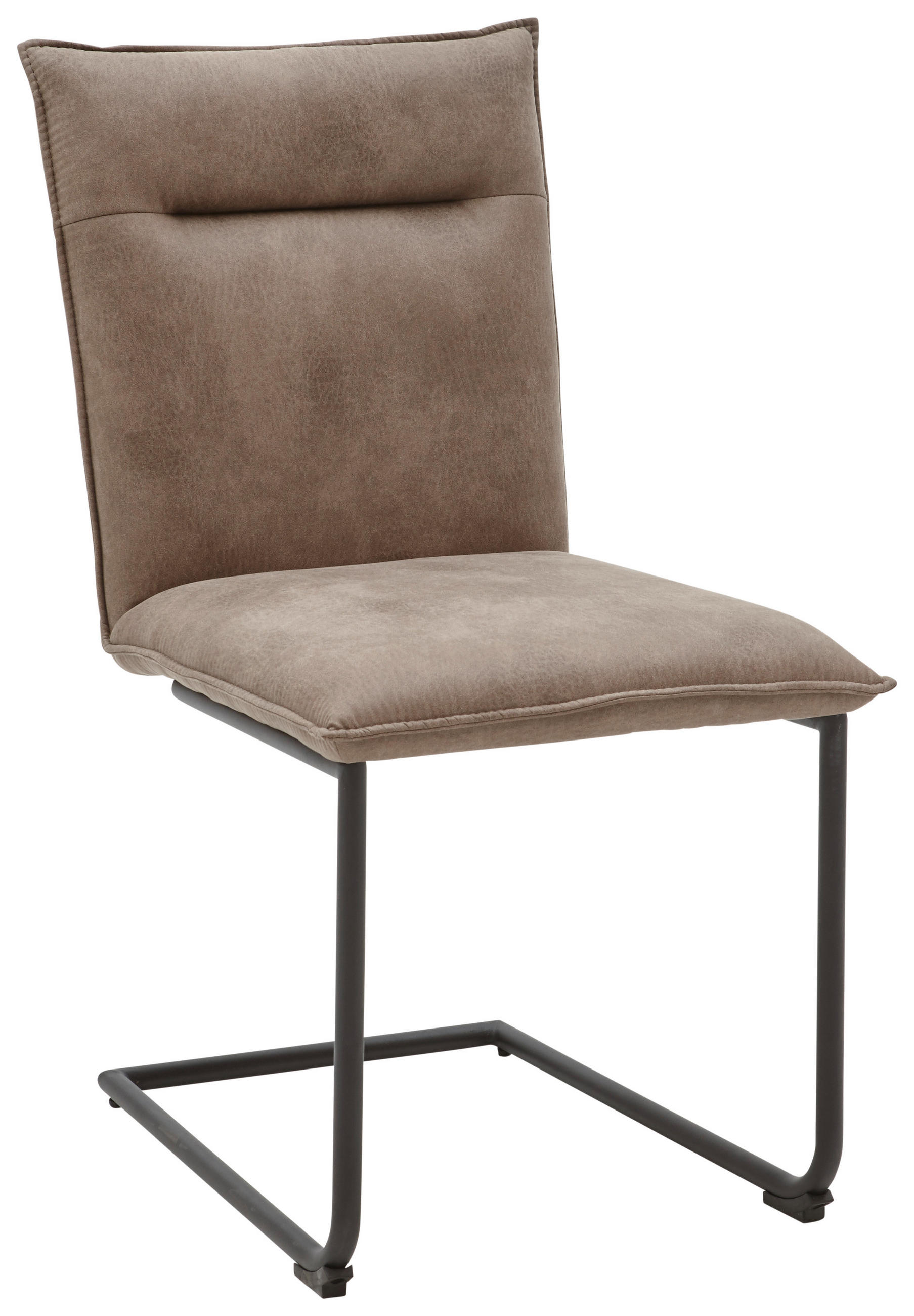 SCHWINGSTUHL Mikrofaser Schwarz, Hellbraun - Hellbraun/Schwarz, Design, Textil/Metall (47/87/62cm) - Valnatura