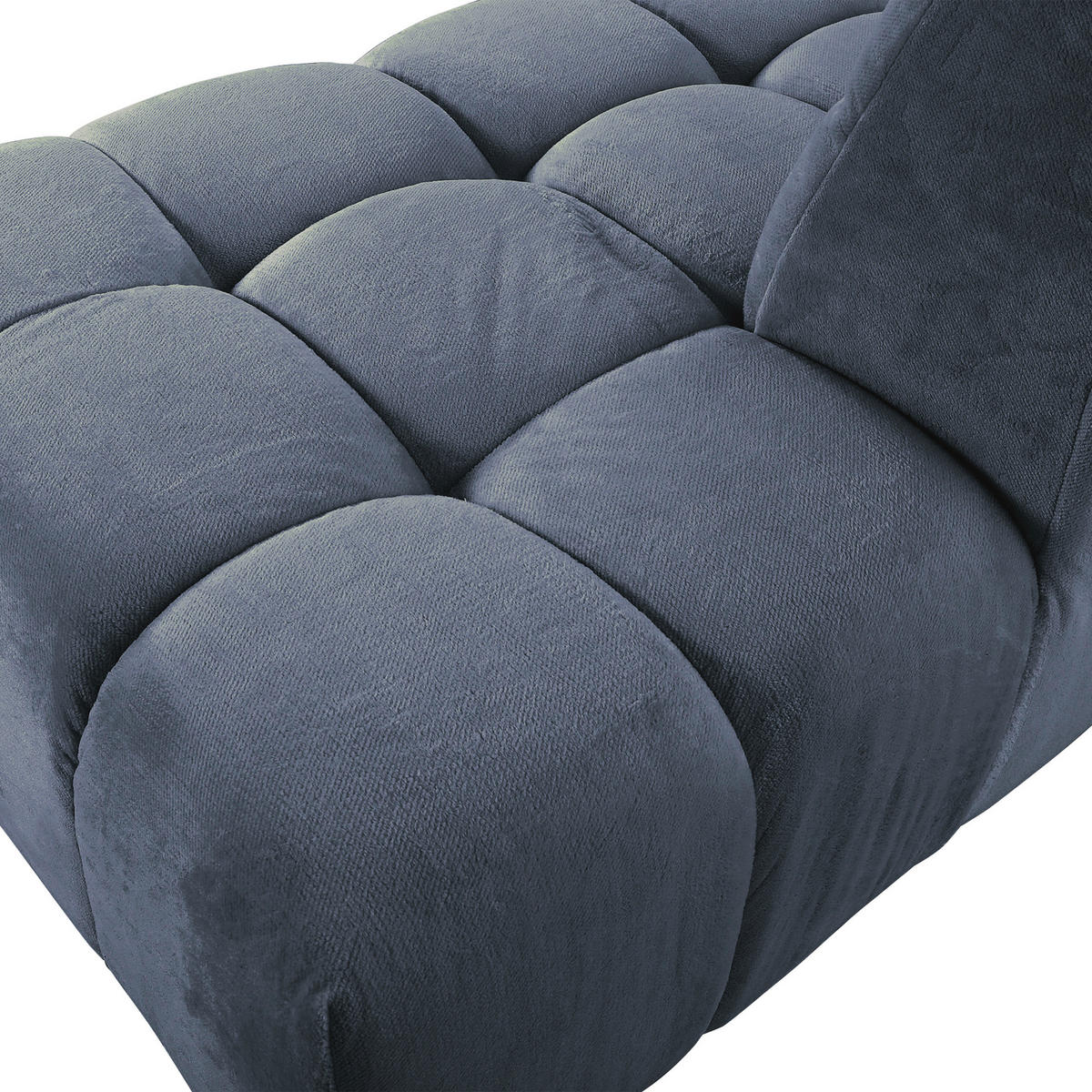 HÖRNSOFFA i plysch petrol  - petrol/svart, Klassisk, textil/plast (155/282cm) - MID.YOU