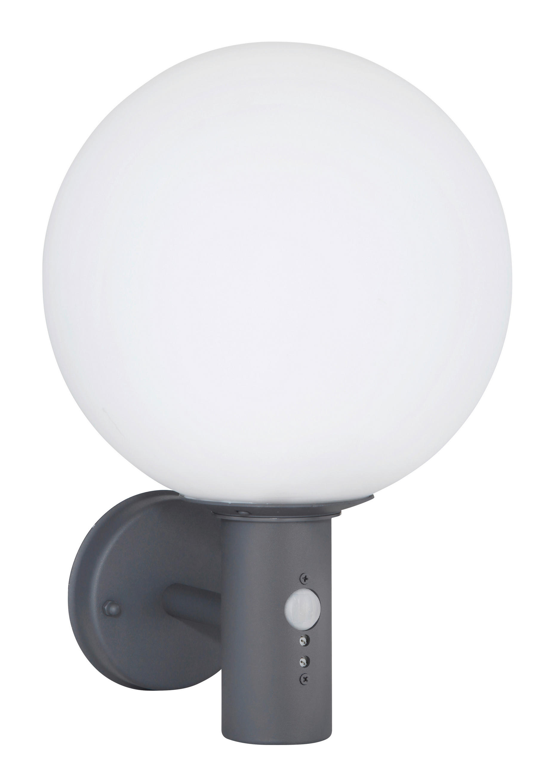 AUSSENWANDLEUCHTE - Weiss/Anthrazit, Konventionell, Glas/Metall (25/37cm) - Globo