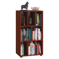 AKTENREGAL 60/114/40 cm  - Nussbaumfarben/Schwarz, Modern, Holzwerkstoff/Kunststoff (60/114/40cm) - MID.YOU