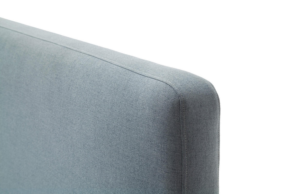 POLSTERBETT 180/200 cm  in Hellblau  - Eichefarben/Hellblau, Design, Holz/Textil (180/200cm) - Livetastic