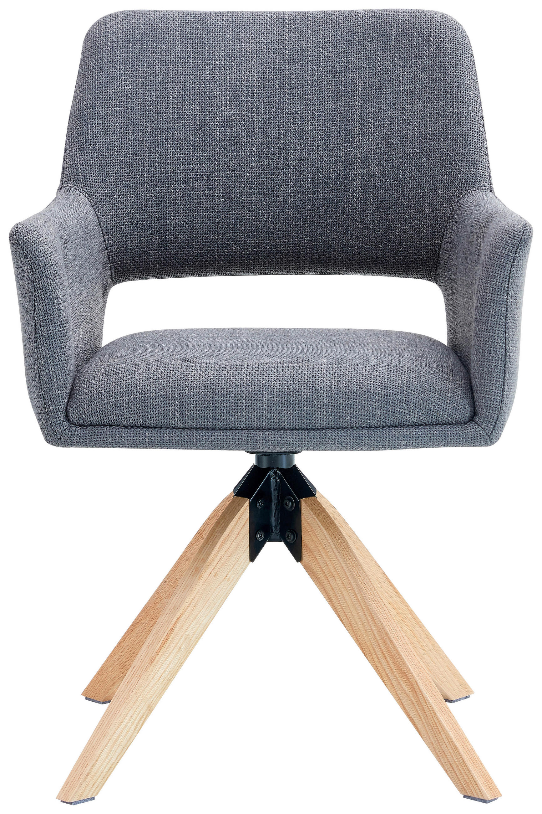 ARMLEHNSTUHL  in Eisen Webstoff  - Naturfarben/Grau, LIFESTYLE, Holz/Textil (62/87/60cm) - MID.YOU