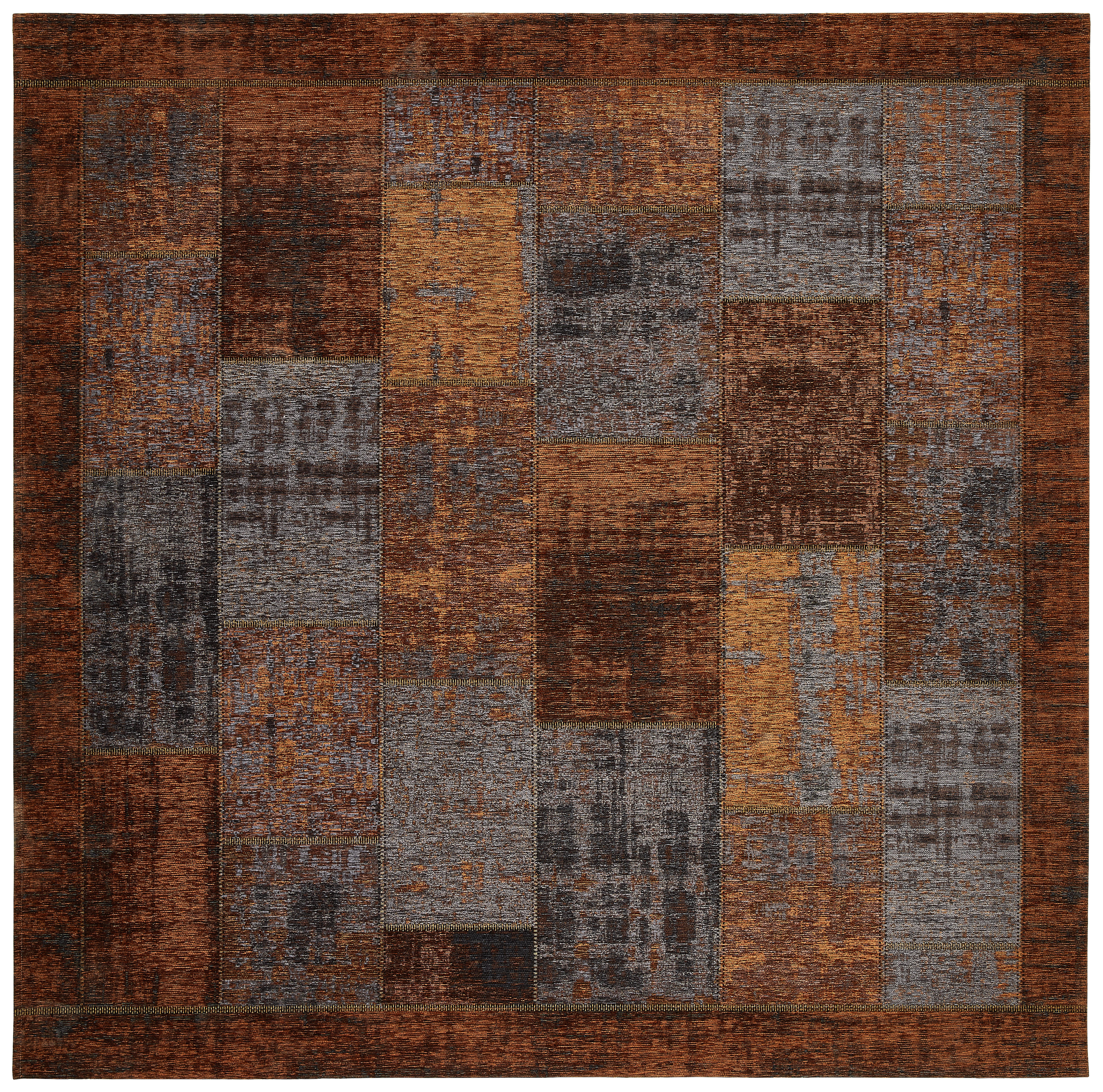 FLACHWEBETEPPICH  200/200 cm  Kupferfarben   - Kupferfarben, Trend, Textil (200/200cm) - Novel