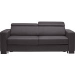 SCHLAFSOFA in Webstoff Dunkelgrau  - Wengefarben/Dunkelgrau, Design, Holz/Textil (202/82/101cm) - Novel