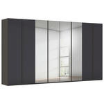DREHTÜRENSCHRANK 400/223/61 cm,  in Graphitfarben, 8-türig  - Graphitfarben, Basics, Glas/Holzwerkstoff (400/223/61cm) - Novel