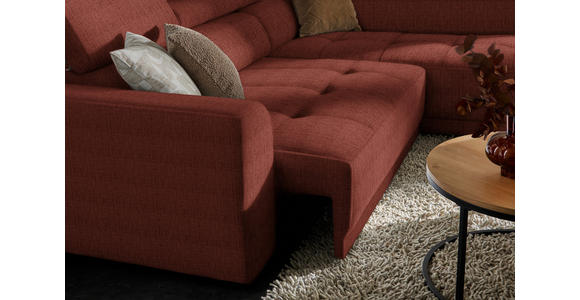 ECKSOFA  in Chenille Rostfarben  284/205 cm  - Rostfarben/Schwarz, Design, Kunststoff/Textil (284/205cm) - Xora