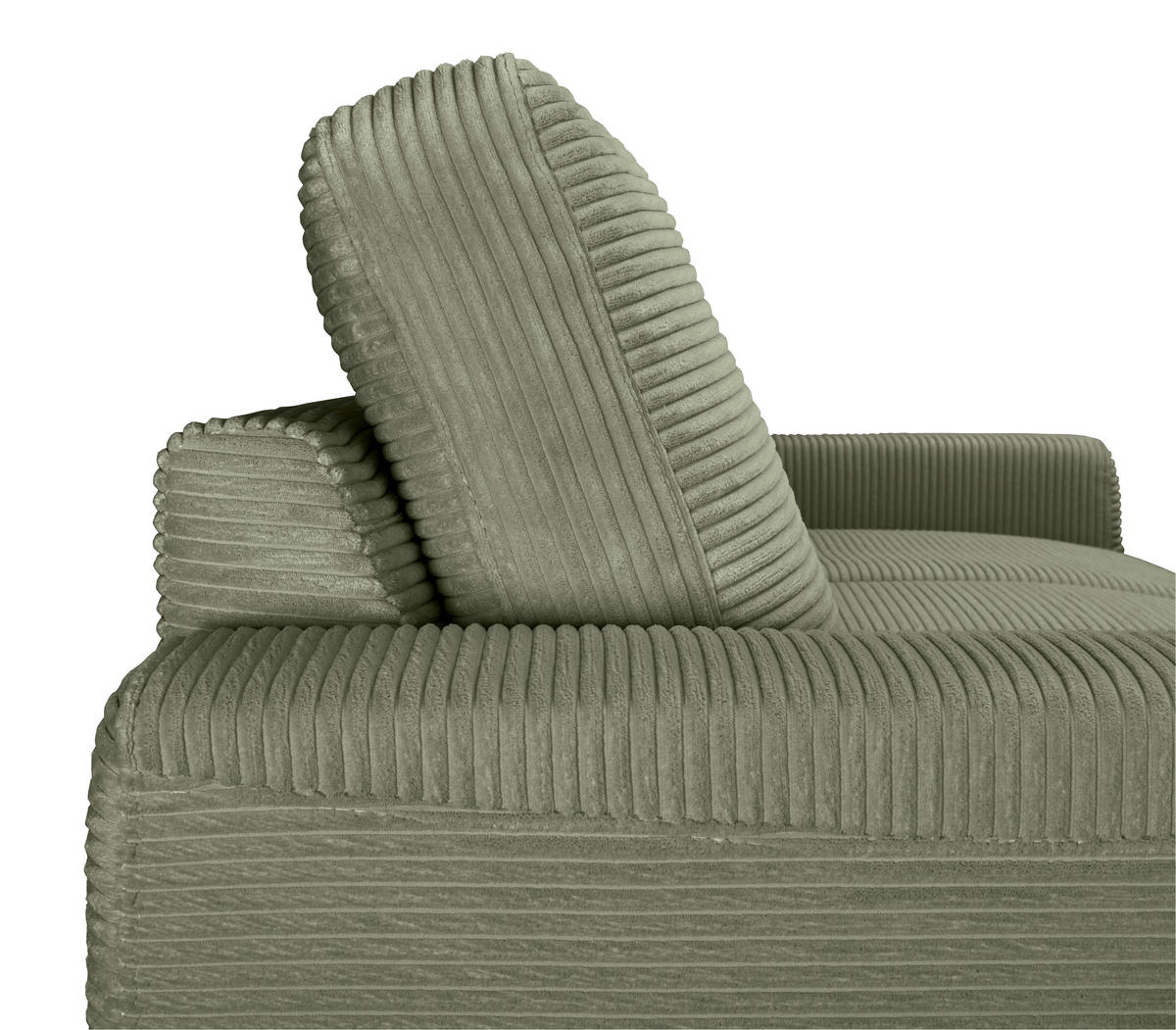 CloseUp von Carryhome ECKSOFA Olivgrün Cord.