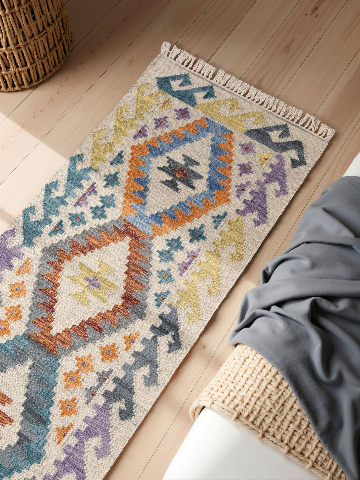 LÄUFER 60/190 cm Kamal  - Multicolor/Creme, Design, Textil (60/190cm)