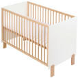 GITTERBETT-KOMPLETTSET 124,5/64,5/79 cm  - Braun/Weiß, Basics, Holz/Textil (124,5/64,5/79cm) - My Baby Lou