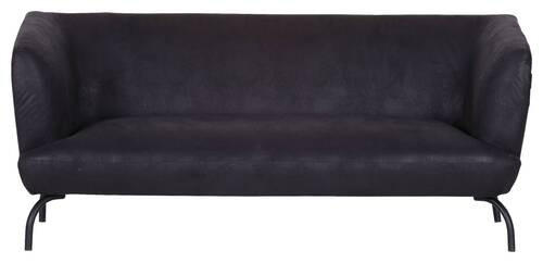 3-SITZER-SOFA Mikrofaser Anthrazit, Braun  - Anthrazit/Schwarz, KONVENTIONELL, Textil/Metall (185/79/85cm) - Carryhome