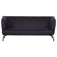 3-SITZER-SOFA Mikrofaser Anthrazit, Braun  - Anthrazit/Schwarz, KONVENTIONELL, Textil/Metall (185/79/85cm) - Carryhome