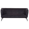 3-SITZER-SOFA Mikrofaser Anthrazit, Braun  - Anthrazit/Schwarz, KONVENTIONELL, Textil/Metall (185/79/85cm) - Carryhome