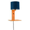 WANDLEUCHTE GOOD&MOJO  19/24/36 cm   - Blau/Naturfarben, Trend, Holz/Textil (19/24/36cm) - Good & Mojo