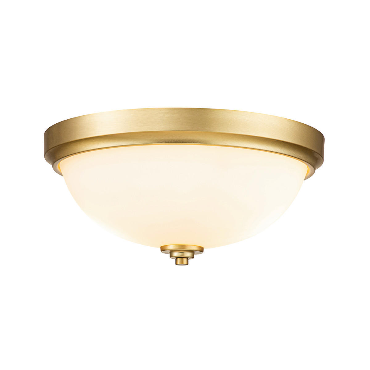 BADEZIMMER-DECKENLEUCHTE Elstead Malibu 33.5/15.6 cm   - Messingfarben, KONVENTIONELL, Glas/Metall (33.5/15.6cm) - Elstead Lighting