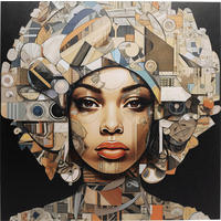 GLASBILD Abstraktes, Ethno, Frauen  - Multicolor, Design, Glas/Kunststoff (120/120/0,4cm) - Kare-Design