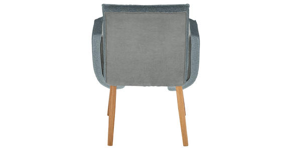 ARMLEHNSTUHL in Webstoff, Mikrofaser - Eichefarben/Dunkelgrau, Design, Holz/Textil (67/86/67cm) - Linea Natura