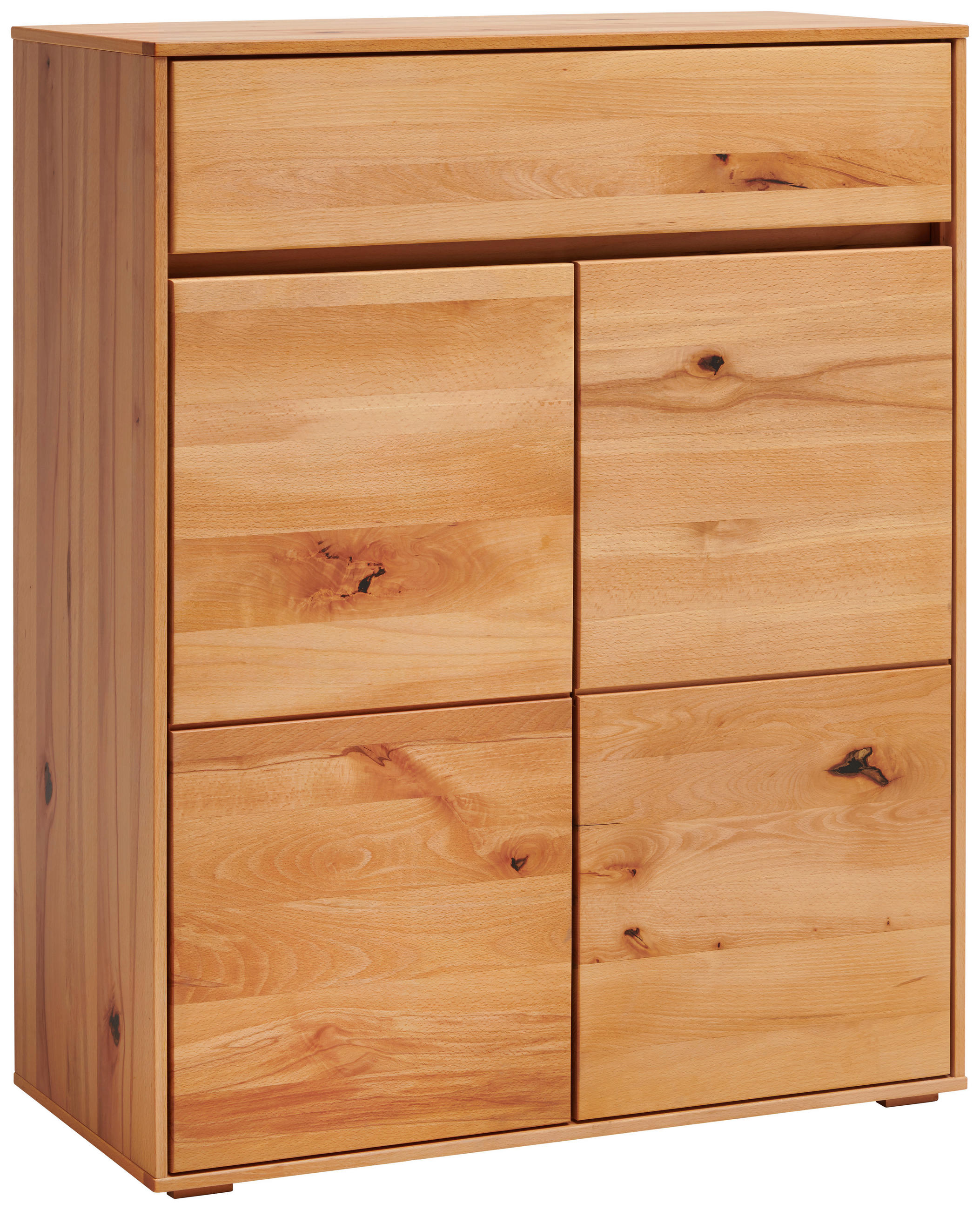 SCHUHSCHRANK Wildkernbuche furniert, massiv Kernbuche - Kernbuche, Natur, Holz/Holzwerkstoff (85/105/38cm) - Cantus