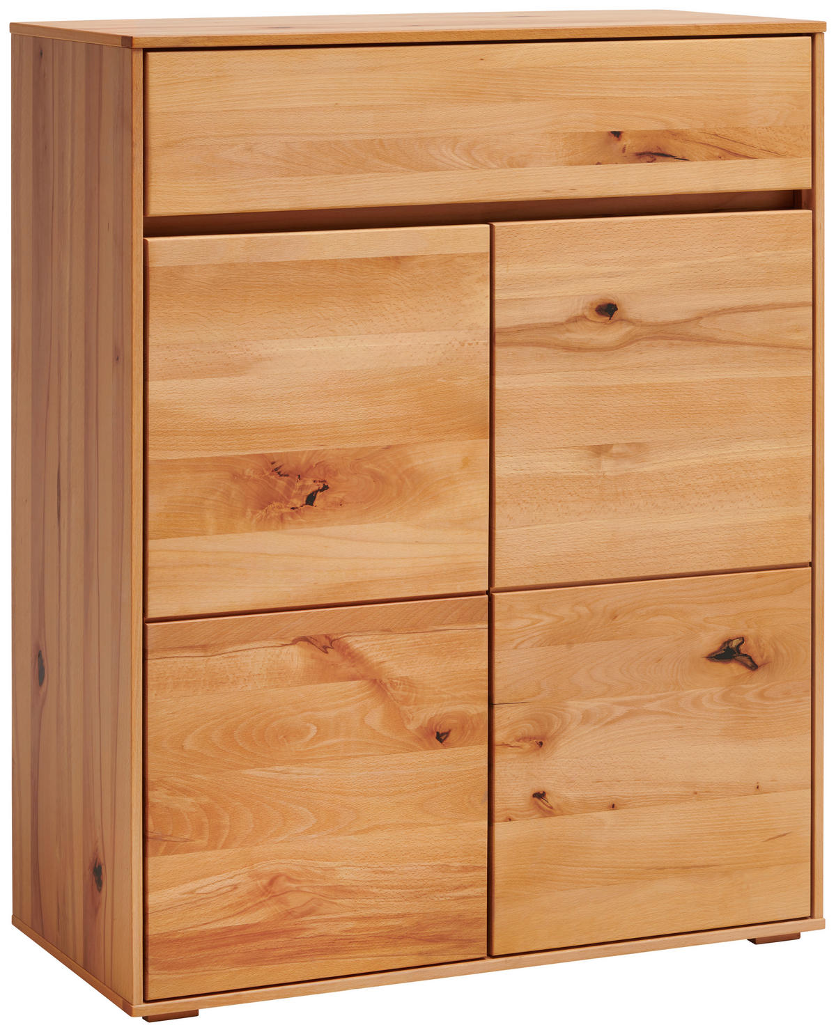 SCHUHSCHRANK Wildkernbuche furniert, massiv Kernbuche  - Kernbuche, Natur, Holz/Holzwerkstoff (85/105/38cm) - Cantus