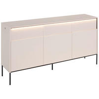 SIDEBOARD  167/85/40 cm 3 Schublade(n)  - Beige/Schwarz, Design, Holzwerkstoff/Metall (167/85/40cm) - Voleo