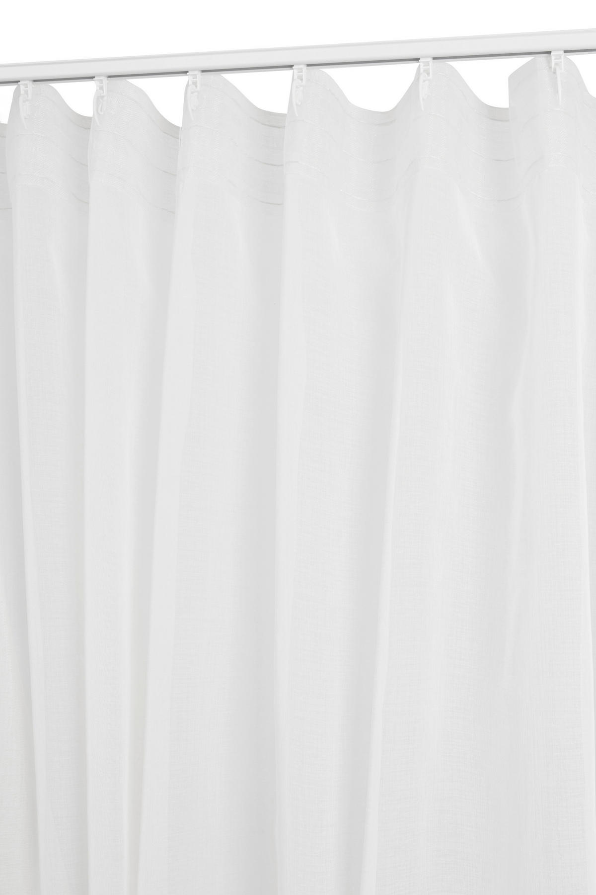FERTIGVORHANG transparent  - Weiß, Basics, Textil (280/300cm)
