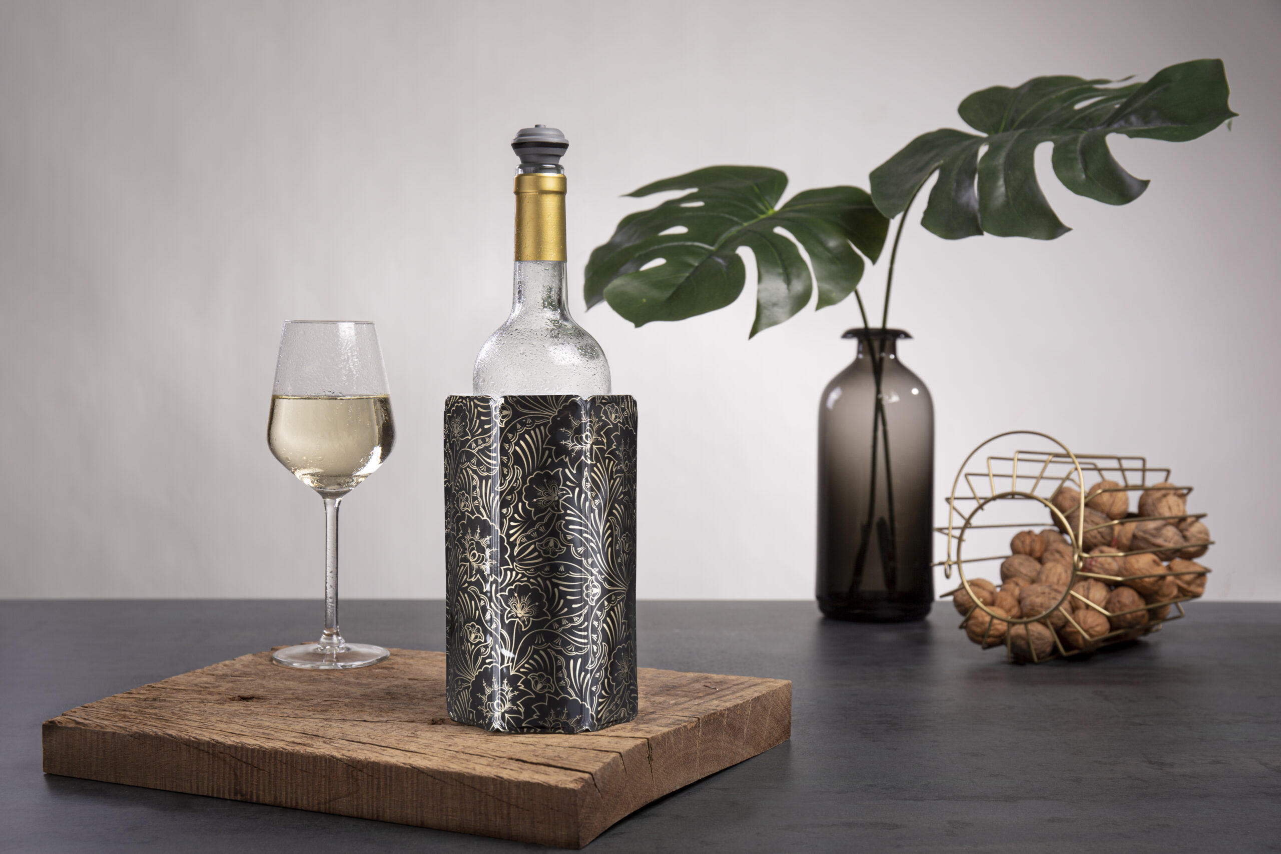 RASHLAĐIVAČ ZA VINO   - zlatna/crna, Osnovno, plastika (14.6/20.1/3.1cm) - Vacu Vin