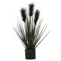 DEKOGRAS  - Schwarz, Natur, Kunststoff/Metall (40cm) - Ambia Home