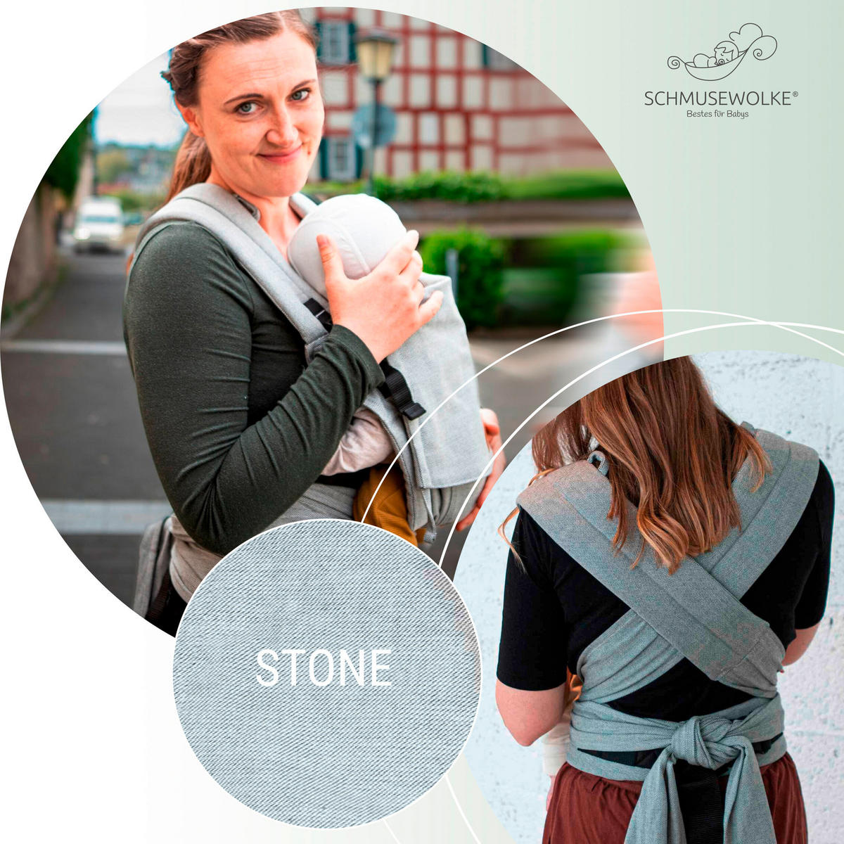 SCHMUSEWOLKE   - siva, Basics, tekstil - SCHMUSEWOLKE